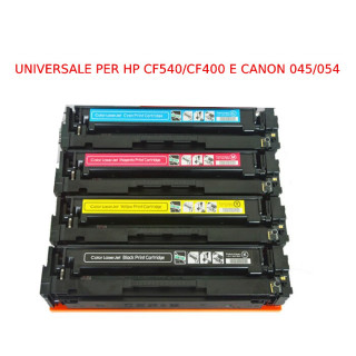 Toner universale per HP CF541X 203X CF401X 201X CANON 054H 045H ciano 2500pag.