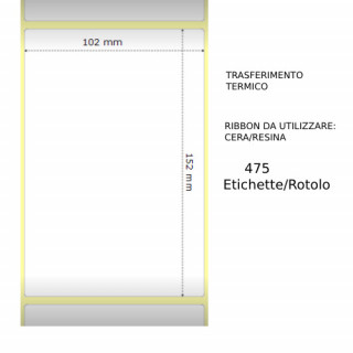 Trasferimento termico Etichette permanente per ZEBRA...