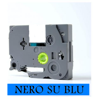 12mm x 7m Nastro laminato compatibile per Dymo S0720560 (45016) nero su blu