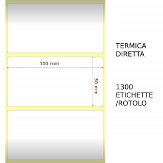 Termica diretta Etichette permanente per ZEBRA 100mm*50mm 1300pz